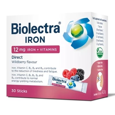 Biolectra Iron 12 mg željeza + vitamini 30 vrećica