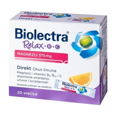 Biolectra Relax Magnezij 375 mg 20 vrećica