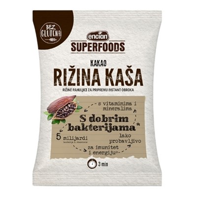 Encian Superfoods Kakao Rižina kaša 60 g