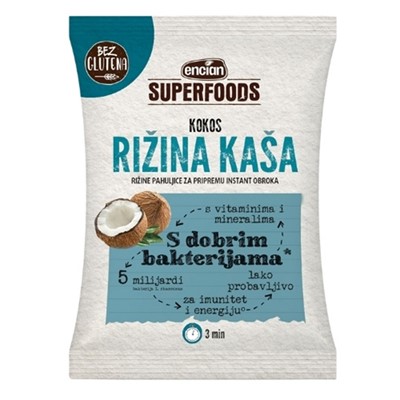 Encian Superfoods Kokos Rižina Kaša 60 g