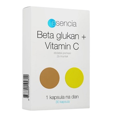 Esencia Beta glukan + Vitamin C 30 kapsula