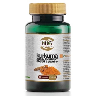 Kurkuma 95% Ekstrakt & Bioperine 60 kapsula